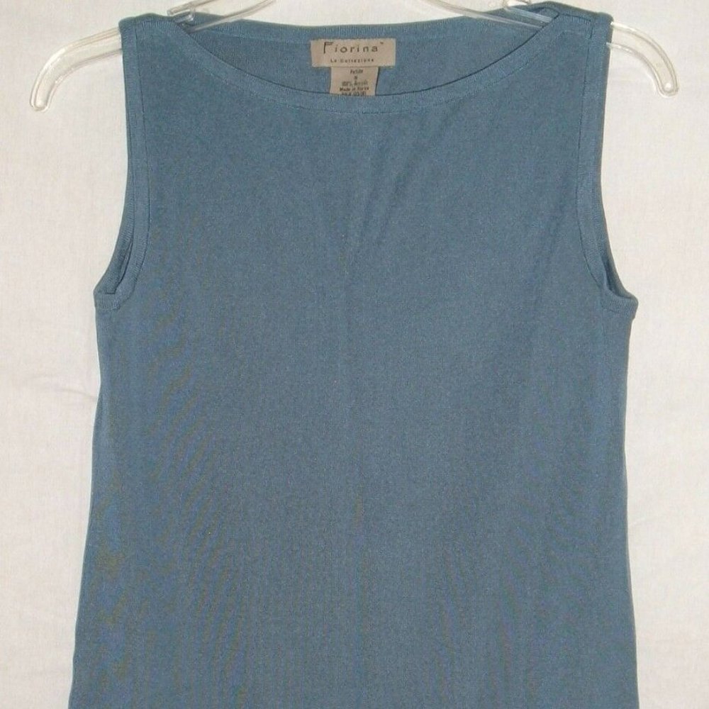 FIORINA La Callezione Dress Blue Knit sleeveless